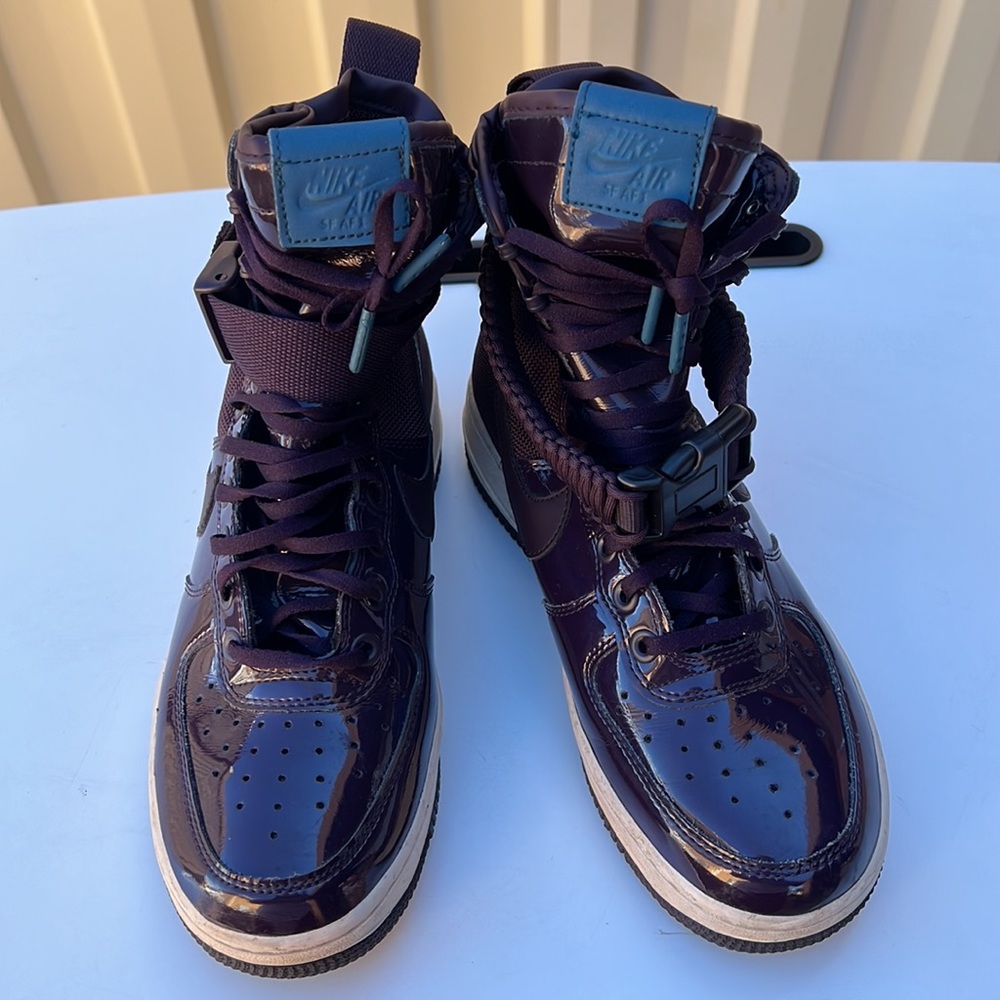 Nike Air SF AF 1 Purple Shoes AU 7, ER 38, cm 24 | As-is Missing 2 Belts Accesor - Picture 11 of 16